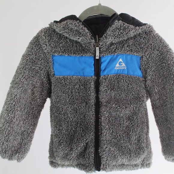 Boys Gerry Double Sided Blue/Grey Zip-Up Jacket – Size 5 - Picture 3 of 16